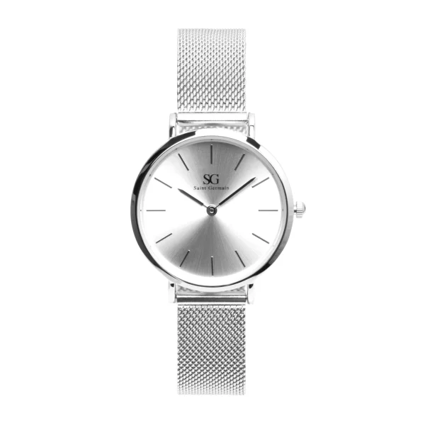 Relogio Feminino Pulseira Prata Harlem Full Silver 32mm