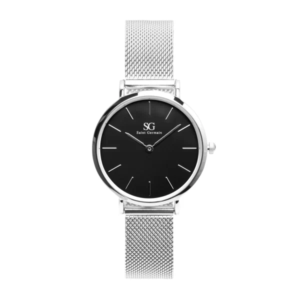 Relogio Saint Germain Harlem Black Silver 32mm